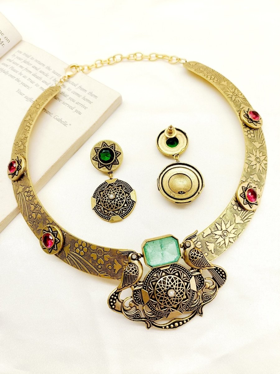 Warhi M & G Hasli Style Antique Necklace Set - House of Sarvati LLC