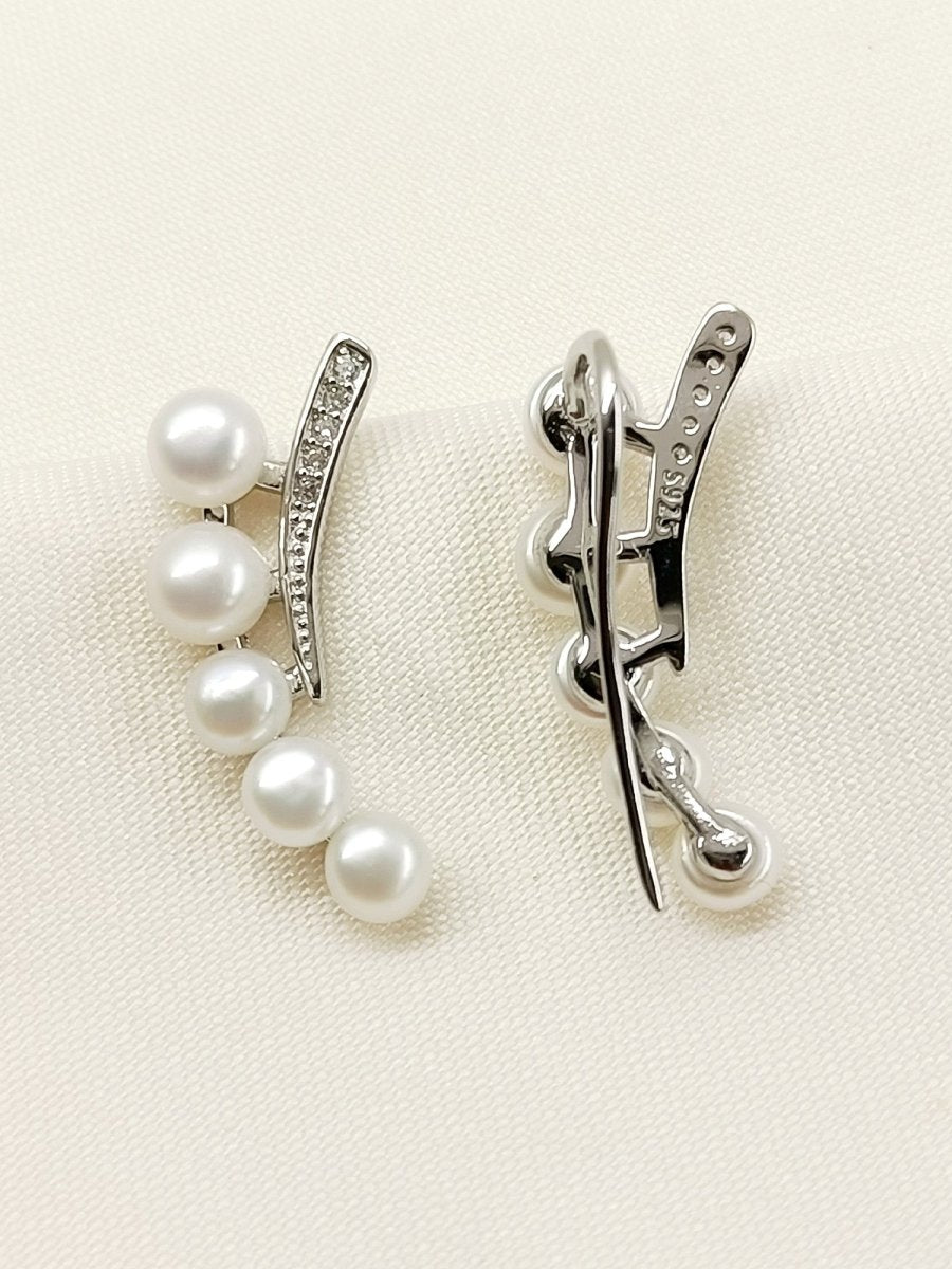 Yashi 92.5 Silver Swarovski Stone Earcuffs - House of Sarvati LLC