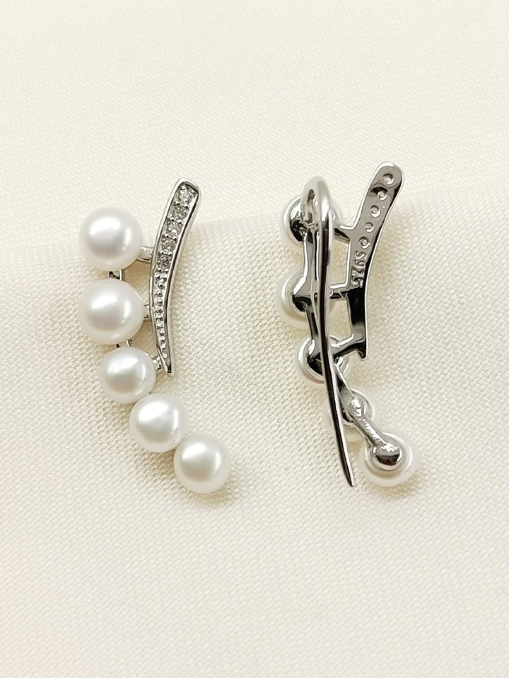 Yashi 92.5 Silver Swarovski Stone Earcuffs - House of Sarvati LLC