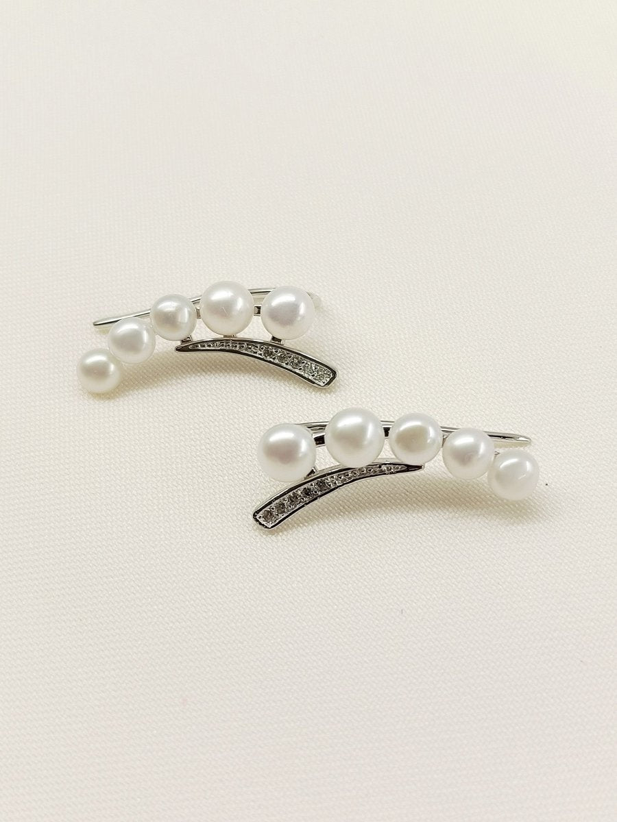 Yashi 92.5 Silver Swarovski Stone Earcuffs - House of Sarvati LLC