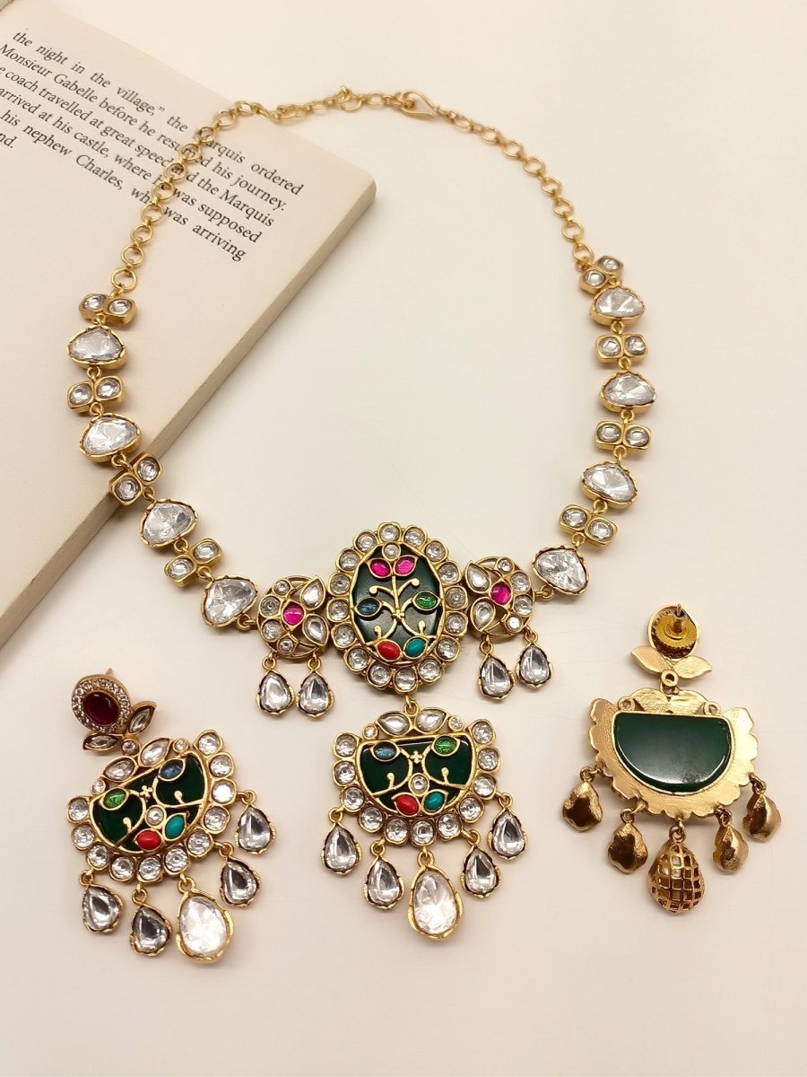 Yessa Multi Colour Boutique Choker Set - House of Sarvati LLC