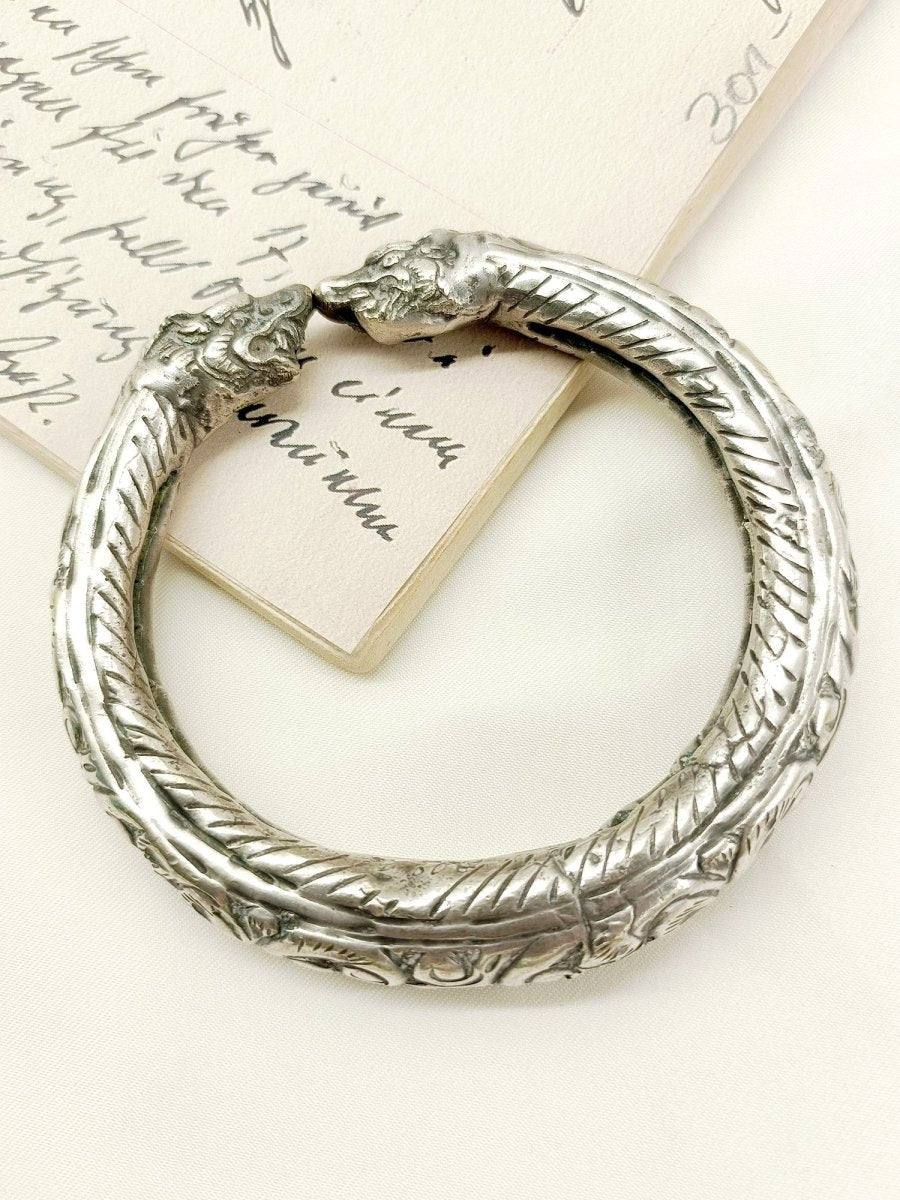 Zaaraa Oxidized Silver Anklet [Price Is For Single Piece] - House of Sarvati LLC
