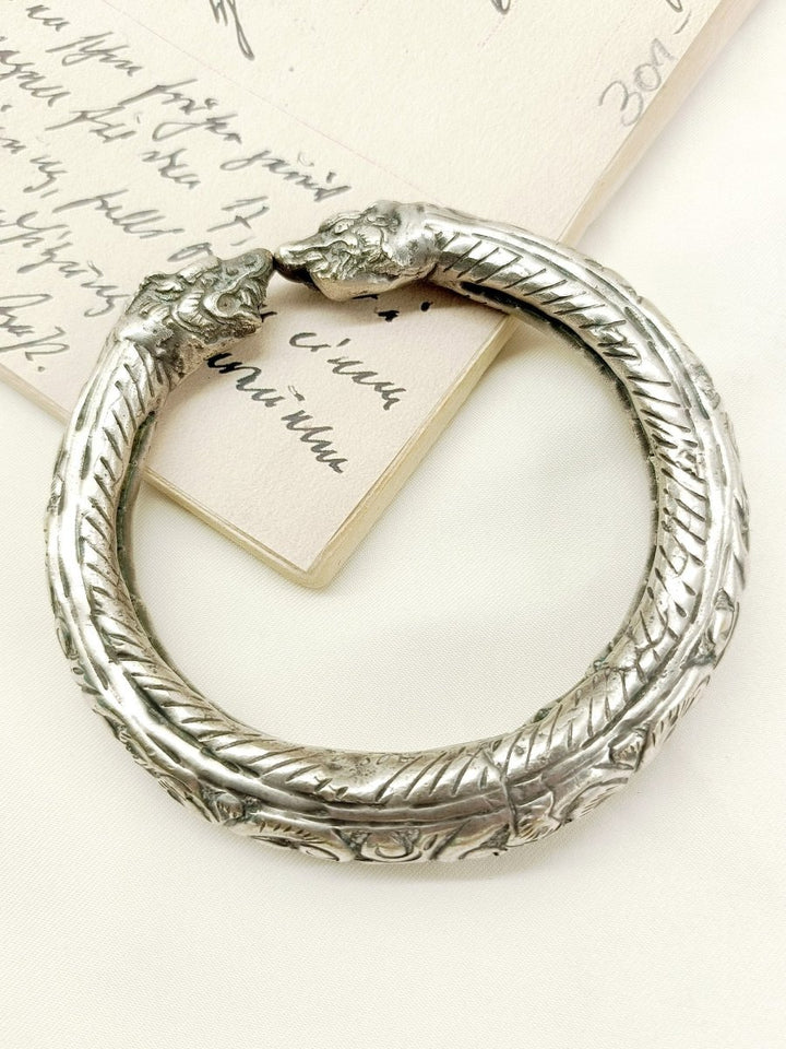 Zaaraa Oxidized Silver Anklet [Price Is For Single Piece] - House of Sarvati LLC