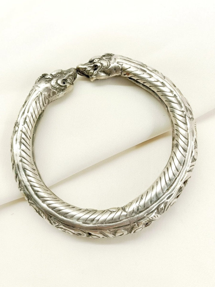 Zaaraa Oxidized Silver Anklet [Price Is For Single Piece] - House of Sarvati LLC
