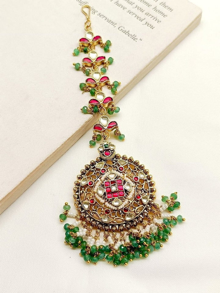 Ziniya M & G Kundan Maangtikka - House of Sarvati LLC