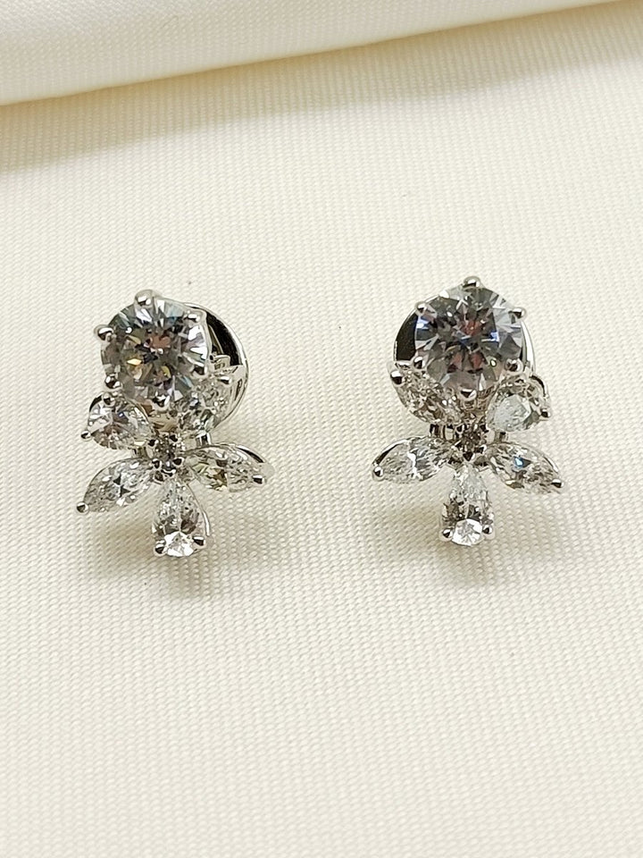 Ziva 92.5 Silver Swarovski Stone Tops - House of Sarvati LLC