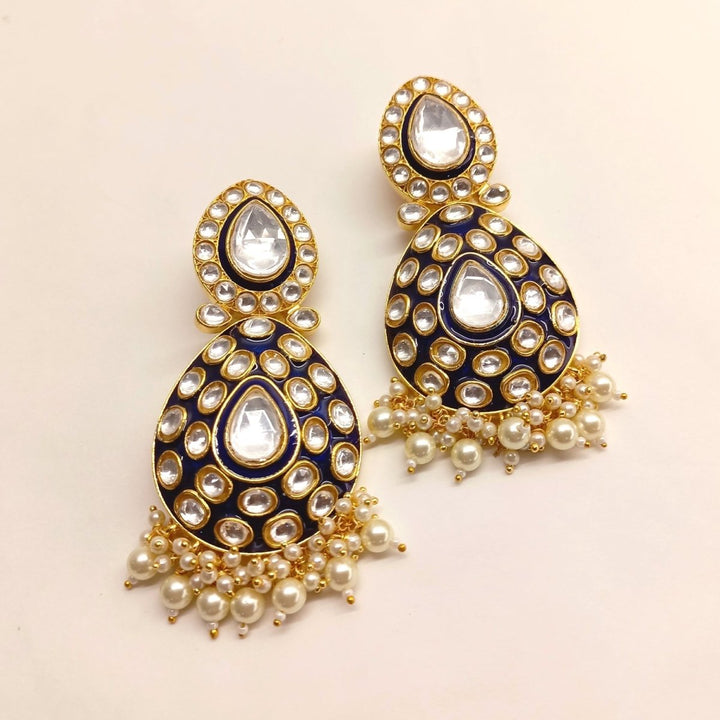 Zubaida Long Meenakari Blue Set - House of Sarvati LLC